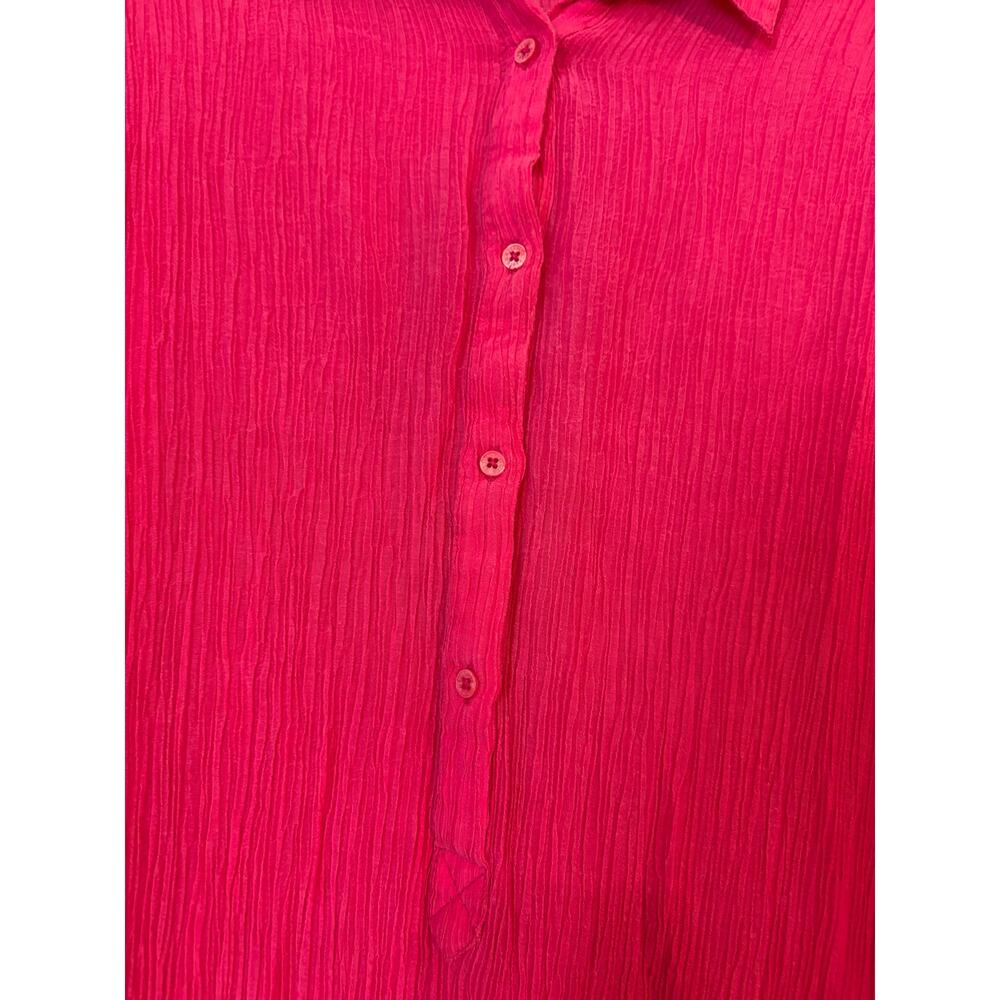 Zadig & Voltaire Womens Size Medium Fuschia Pink Regale Crepon Tunic Dress - Picture 11 of 11